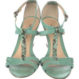 Size 8.5M Alexandre Birman Leather T-Strap Sandals